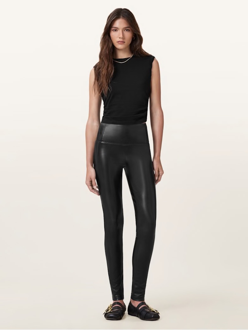 ALL SAINTS Sheep Leather Legging Pants